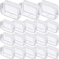 18 Pack Clear Makeup Bags with White Border - Travel Toiletry Organizer