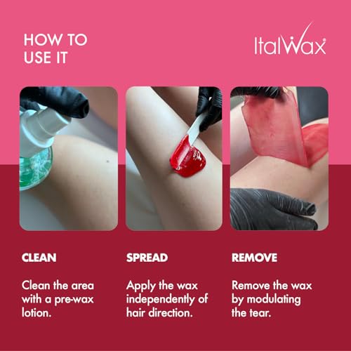 Hard Wax Beads for Hair Removal - Rose Scented, 2.2 lb - Medium-Long Setting, Stripless, Coarse Hair, Large Areas, Made in Italy