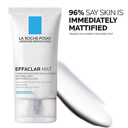 Effaclar Mat Oil-Free Face Moisturizer for Oily Skin with LHA & Pore Minimizer - 2 Pack 1.4 Fl Oz