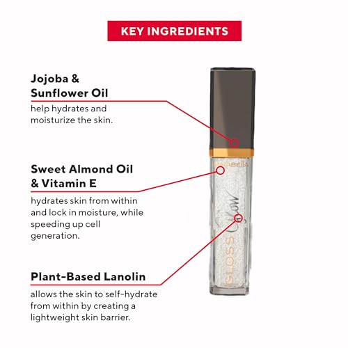 Glow Light-Up Lip Gloss with LED Applicator & Mirror - Hydrating & Shimmer Shine