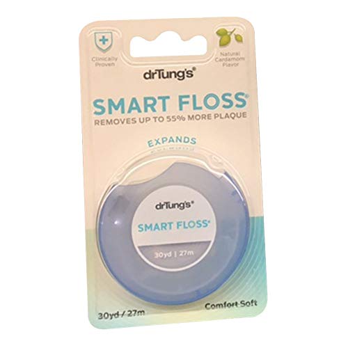 DrTung's Natural Expanding Cardamom Floss - 90ft x 7 Pack, Gentle & Strong Oral Care