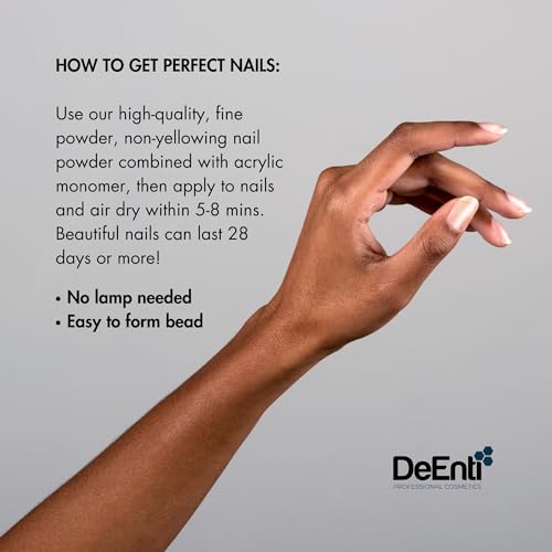 DeEnti Advanced Gel Clear Acrylic Nail Powder 4oz – Clear for Overlays & Extensions