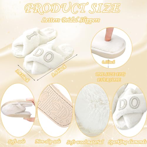 Bride Gift Set Tote Bag Cosmetic Bag Robe Slippers Hair Clip for Wedding Day - Variation of Tote Bag + Cosmetic Bag + Robe + Clip + Slippers