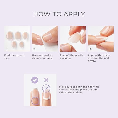 KISS imPRESS No Glue Mani Press On Nails, Design, 'As It Was', Beige, Medium Size, Almond Shape, Includes 30 Nails, Prep Pad, Instructions Sheet, 1 Manicure Stick, 1 Mini File