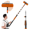 30FT Reach Window Squeegee Kit with 2-in-1 Washer & Rotatable Head - Includes 24FT Extension Pole