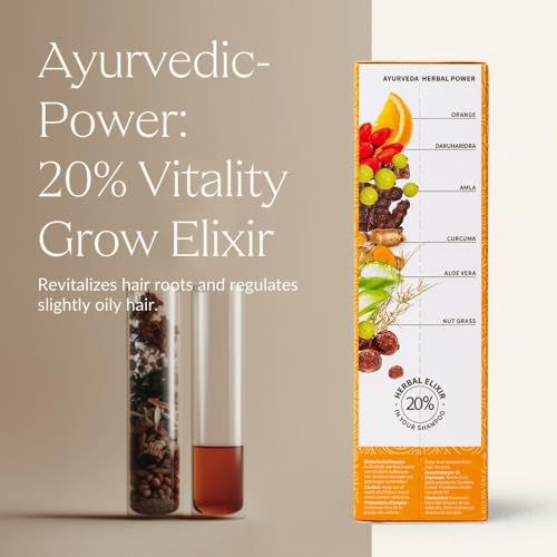 Ayurvedic Orange Vitality Shampoo for Hair Volume & Scalp Balance - Natural & Silicone-Free - 1.69 fl oz