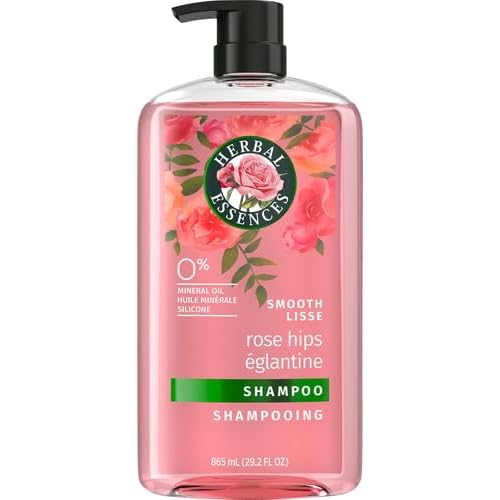 Herbal Essences Rose Hips Shampoo - Smooth, Shiny Hair with Vitamin E & Jojoba, Safe for Color Treated Hair, Floral Scent, Cruelty-Free, Dermatologist-Tested, 29.2 Fl Oz (Pack of 2)