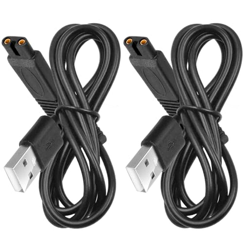 2 Pack USB Charger Cord Compatible with Freebird Head Shaver Only, Flex Series Shaver Charging Cable Replacement for Freebird Shaving Kit Electric Razor, 3.3FT