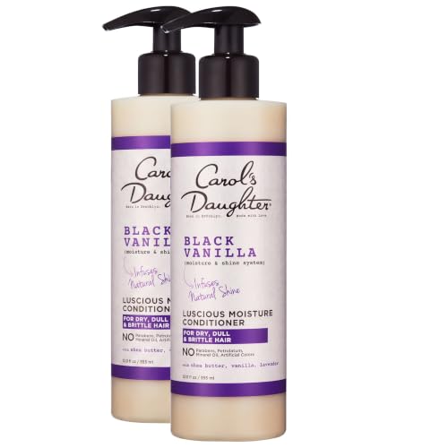 Carol's Daughter Black Vanilla Moisture Sulfate-Free Conditioner 12oz Pack of 2 for Curly & Dry Hair