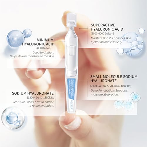 BACHERI Hyaluronic Acid Serum 6 Types, Deep Hydration, 30 Pack