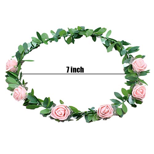 22 Pcs Multicolor Flower Crown Headbands Set - Festival, Wedding, Party Accessories (Variation 22)