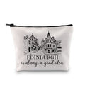 GJTIM Edinburgh Surprise Trip Gift Scotland Trip Gift Edinburgh Scotland Souvenir Travel Zipper Makeup Bag