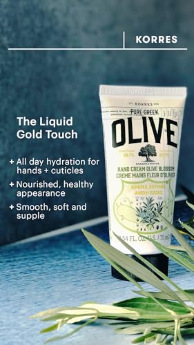 KORRES Olive Blossom Hand Cream - Nourishing & Hydrating Moisturizer 2.54 Oz