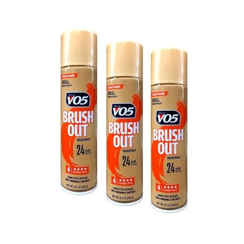 VO5 Brush Out Level 4 Hold Hair Spray Aerosol 8.5oz (Pack of 3)