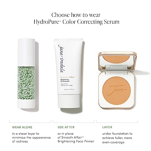 HydroPure Tinted Facial Serum with Green Tint – Hydrating, Sheer Coverage, Plumps & Soothes Skin