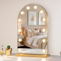Champagne Gold 24.5-Inch Arched Hollywood Vanity Mirror with Lights