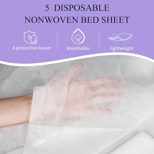 Disposable Bed Sheets A-White 31.5 x 71 Inches for Massage Spa & Tattoo Tables
