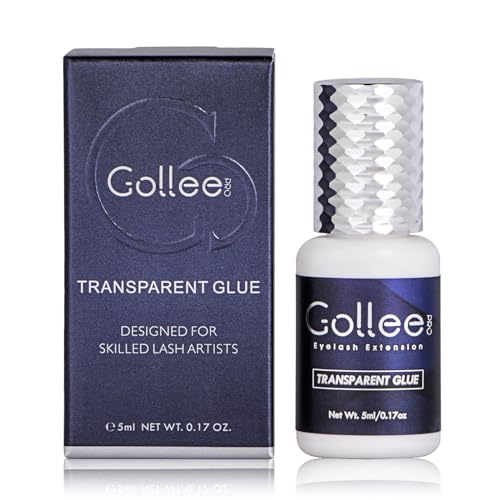 Transparent Eyelash Extension Glue Lash Glue for Eyelash Extensions - (0.17fl.oz / 5ml) 1-2 S Fast Drying/Retention 6 Week/Clear Eyelash Adhesive for Eyelash Extensions Professional Supplies