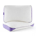 Queen Adjustable Memory Foam Pillow Set - 2 Pack with Removable Cover, Cooling & Support