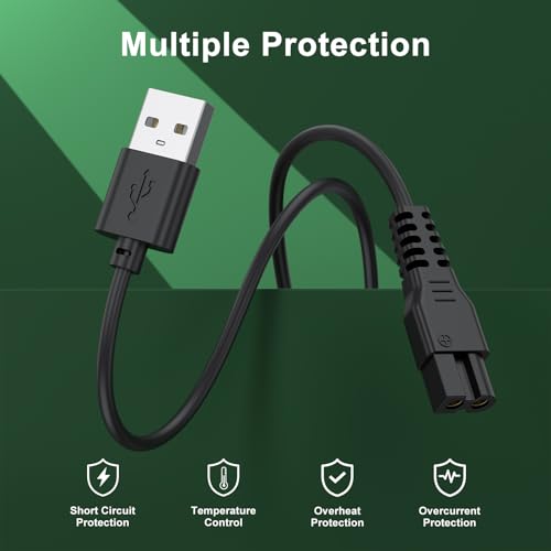 Replacement for oneisall Dog Clippers Charger, USB Charging Cord Compatible for oneisall P2/26225202-003DE/C61/X2N5/X2/K52NTS/N6/A11 Cat Hair Trimmer Charger