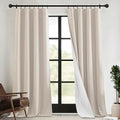 Linen Taupe 4-in-1 Soundproof Blackout Insulating Dust Filter Curtain Set - 52W x 84L, Pack of 2