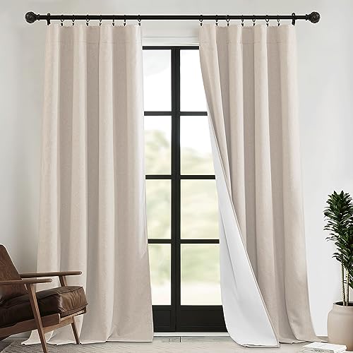 Linen Taupe 4-in-1 Soundproof Blackout Insulating Dust Filter Curtain Set - 52W x 84L, Pack of 2