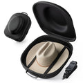 Large Hard Shell Cowboy Hat Travel Case Holds 2 Hats - Black