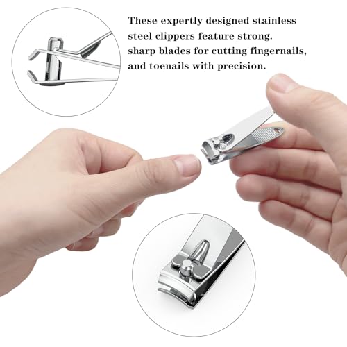 Goiio 200 Pcs Nail Clippers, Flat Toenail Clippers 2in (2 x 0.4in)