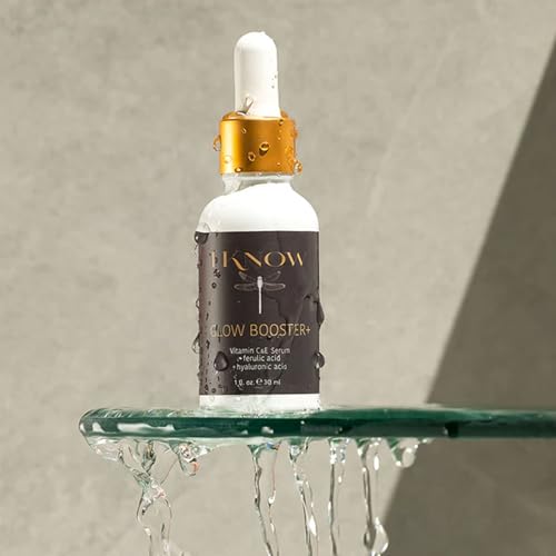 IKNOW Glow Booster Vitamin C & E Serum with Hyaluronic Acid for Face, Anti-Aging & Hydrating Skin Care, 1 oz