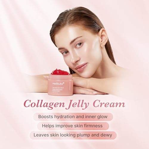 Medicube Collagen Jelly Cream with Niacinamide, Hydrolyzed Collagen & 24H Glow - Pack of 2 - 3.71 Fl Oz