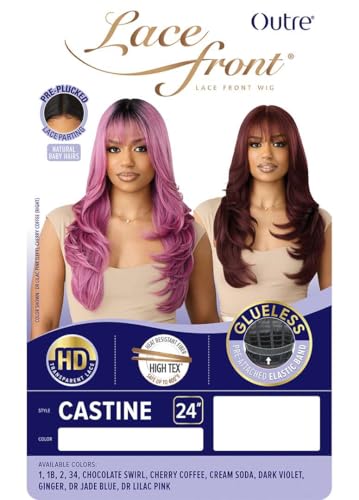 Outre Lace Front Wig - Castine Jet Black 1 Ear to Ear HD Transparent Lace