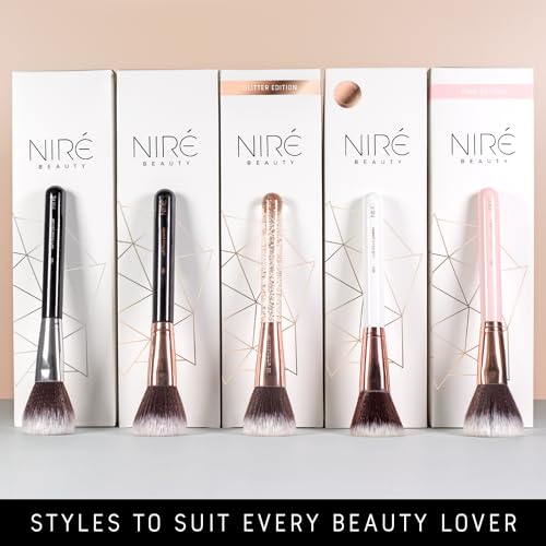 Nir? Beauty 15piece Award Winning Professional Makeup Brush Set: Vegan Makeup Brushes with Case, Makeup Sponge, Brush Cleaner, Guide, Gift Box