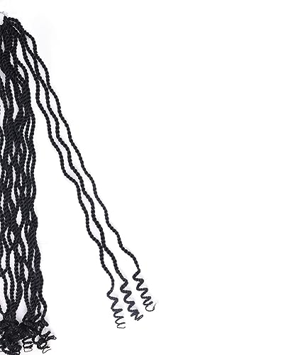Wavy Senegalese Twist Crochet Hair 24 Inch - 8 Packs Pre Looped for Black Women Variation of 1B / 24 Inch