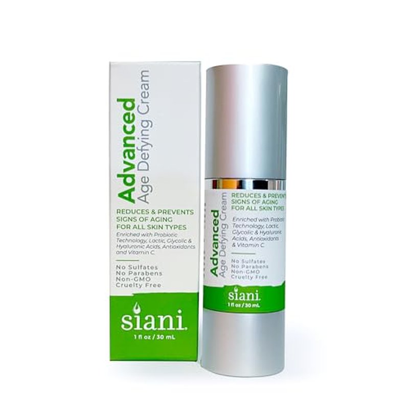 Advanced Age Defying Face and Neck Cream for Naturally Youthful Skin. Reduces and Prevents Signs of Aging. Enriched with Probiotics, Glycolic, Hyaluronic Acid & Vitamin C