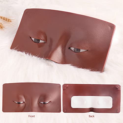 Bueuo 3-Piece Makeup Practice Face Board – 3D Realistic Mannequin with Half Board (Black/Yellow/White) for Beginners & Pros