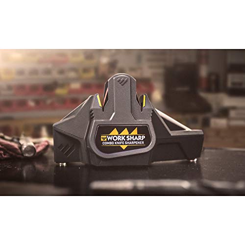 Work Sharp Combo Knife Sharpener - WSCMB Flexible Abrasive Belt & Ceramic Hone