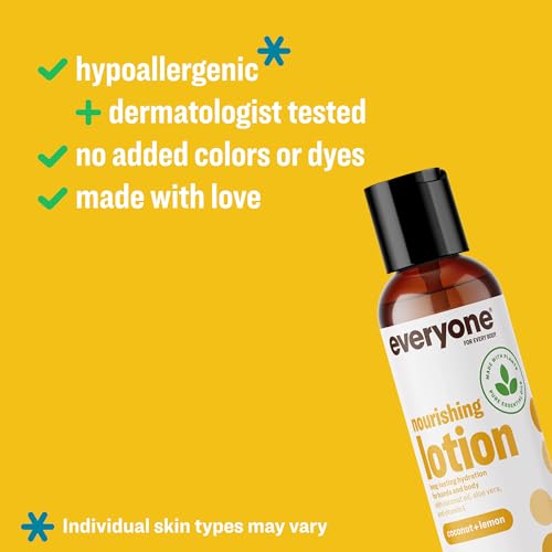 Everyone 2-in-1 Coconut and Lemon Lotion for Hands & Body - Travel Size 2oz - Pack of 12