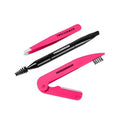 Mini Brow Rescue Kit with Tweezers, Brush & Razor for Eyebrow Grooming