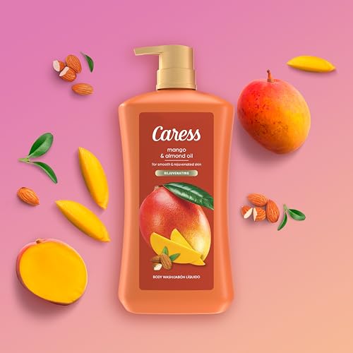 Caress Body Wash, Mango & Almond Oil 2-Pack ? Moisturizing Body Wash for Smooth & Rejuvenated Skin, Body Soap Liquid, 30 Fl Oz Ea