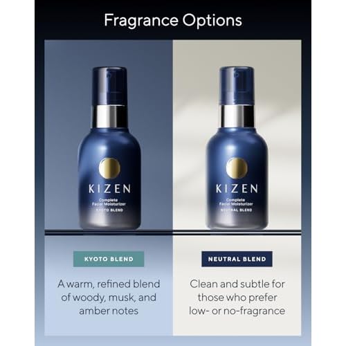 All-in-One | Face Moisturizer for Men | Anti Aging Face Cream for Men with Oak Extract | Anti Wrinkle Cream & Facial Moisturizer (Kyoto Blend, 0.68 fl oz / 20ml + 2 Neutral Blend Sachets)