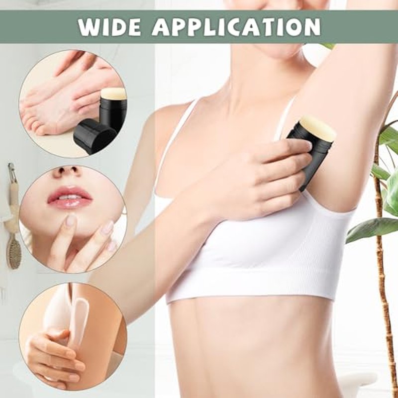 30ml/1oz Black Plastic Deodorant Containers Empty Filling Stick Tube Twist Up Deodorant Bottles for DIY Cosmetic Sunscreen Lip Balm Crayon Lotion Bar - 15 Pcs