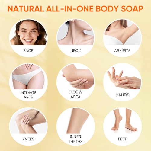Turmeric Soap & Turmeric Face Wash & Cleansing Pads 30pcs Skin Care Set, Glow Turmeric for Face & Body, Lemon Tumeric Soap, Facial Cleanser Foam for Daily Cleansing, Turmeric Wash and Care 3 Piece Set