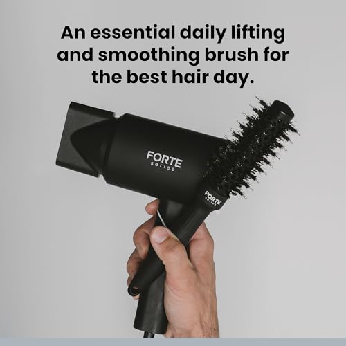 Boar Bristle Round Hair Brush for Volume & Styling - 7 Inch