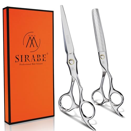 Professional Hair Cutting Scissors & Thinning Shears Set - Sharp Blades for Salon & Home Use