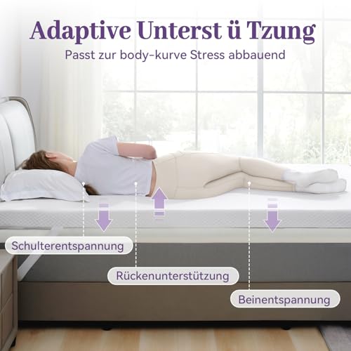 SINWEEK 3-Inch Gel Memory Foam Mattress Topper Full Size with Removable Cover
