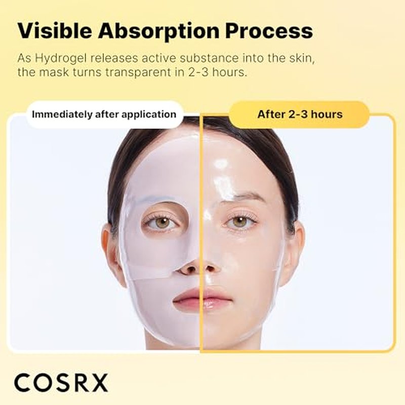 COSRX Snail 92% Cream + Hyrdogel Mask 3EA- Snail Mucin 92% Moisturizer and Glass Glow Hydrogel Collagen Mask, Travel Essentials, Stocking Stuffers, Korean Skin Care