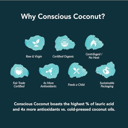 Organic Coconut Oil for Skin and Hair Care - Cold-Pressed Virgin 9 oz Jar