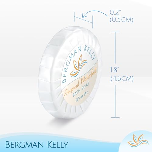Bergman Kelly Hotel Soap Bars Bulk 0.5 oz Tropical Waterfall Scent Pack of 200