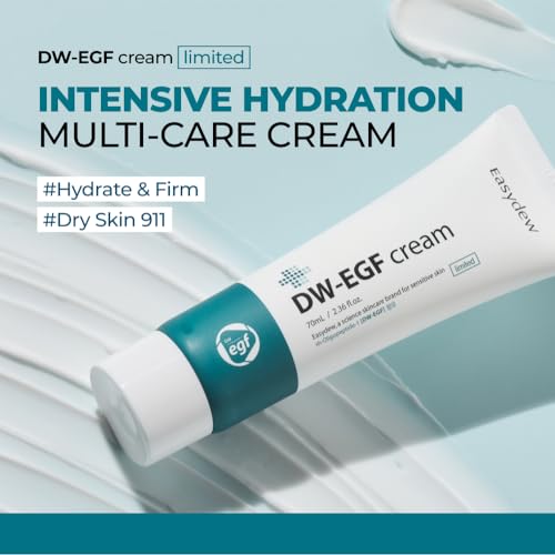 Anti-Aging Face Moisturizer with EGF & Hyaluronic Acid - Lightweight Hydrating Cream