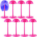 Rose Red Wig Stand Set - 8 Pcs Display & Storage Holders for Wigs Hats & Masks